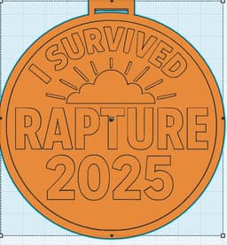GOLD MEDAL FOR SURVIING THE RAPTURE OF 2025 3d model