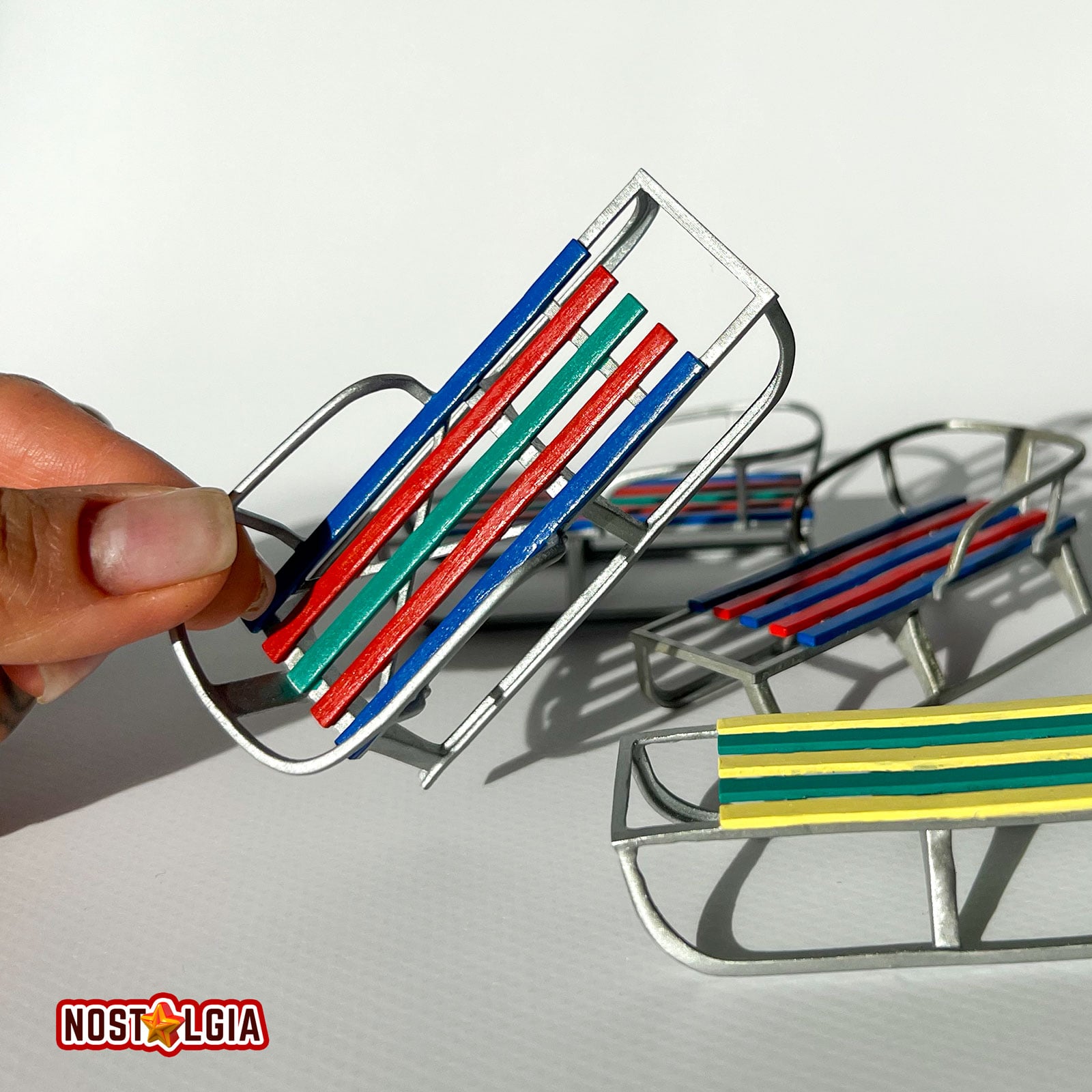 Vintage children's sledge 3d model