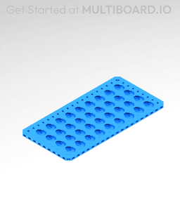 10x5 MU - Point Hole MU - MultiBoard Plate 3d model