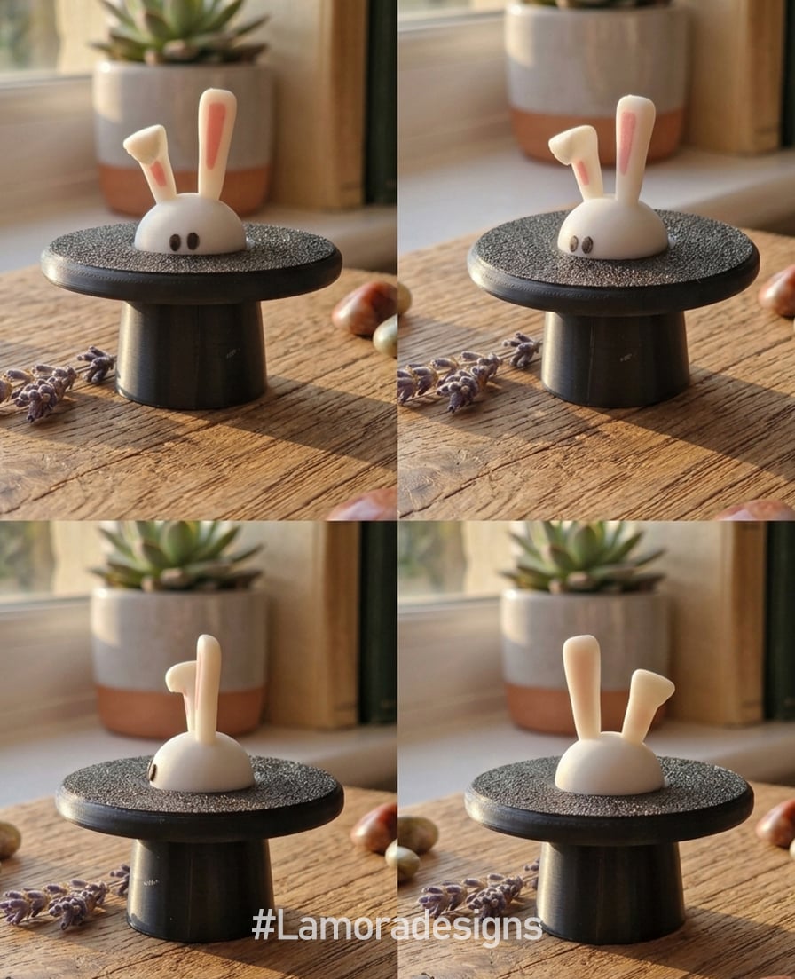 Pop-a-Boo Magic Bunny Fidget Clicker 3d model