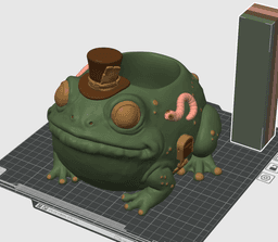 Wizard Frog Planter 3MF | Whimsical Decor Multi-Color | Functional 3d model