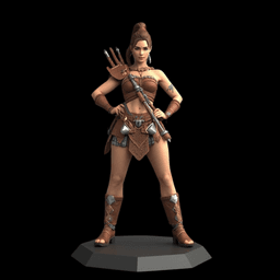 Amazon_Warrior_Fantasy_Miniature_RPG_Workshop3D 3d model