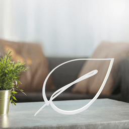 Leaf Line Art, Minimalist, Modern 3d model