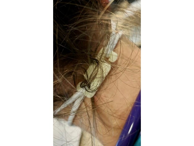 Face Mask Clip (Back of Neck) 3d model