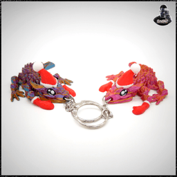 Glorious Baby Dragon Keychain - Santa Edition 3d model