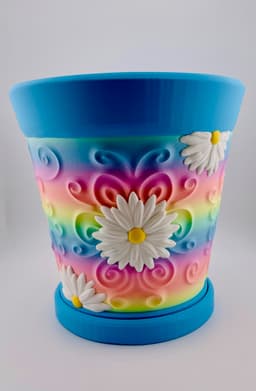 Daisy Filigree Pot 3d model