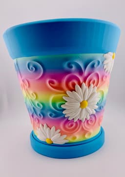 Daisy Filigree Pot 3d model