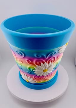 Daisy Filigree Pot 3d model