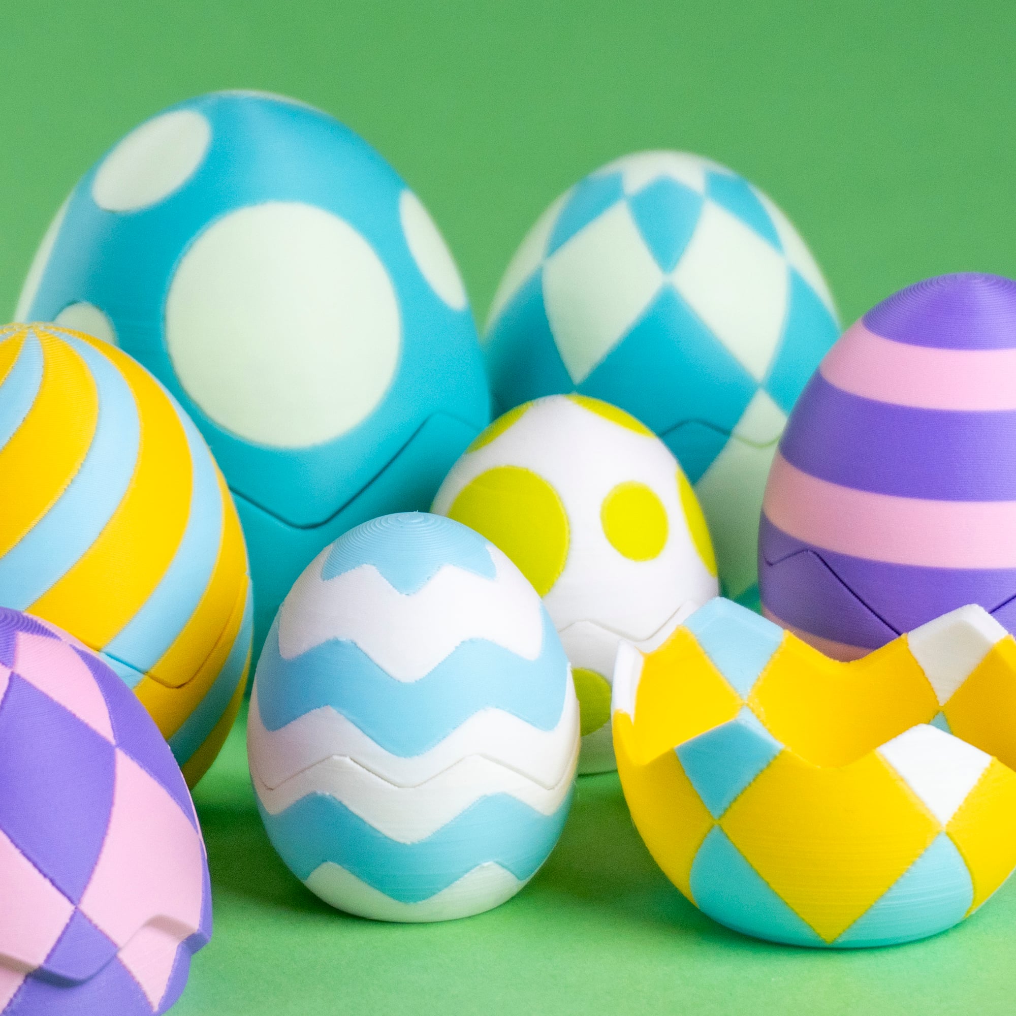 Blob Easter Eggs - Patterns For Multicolor Printers 3d model