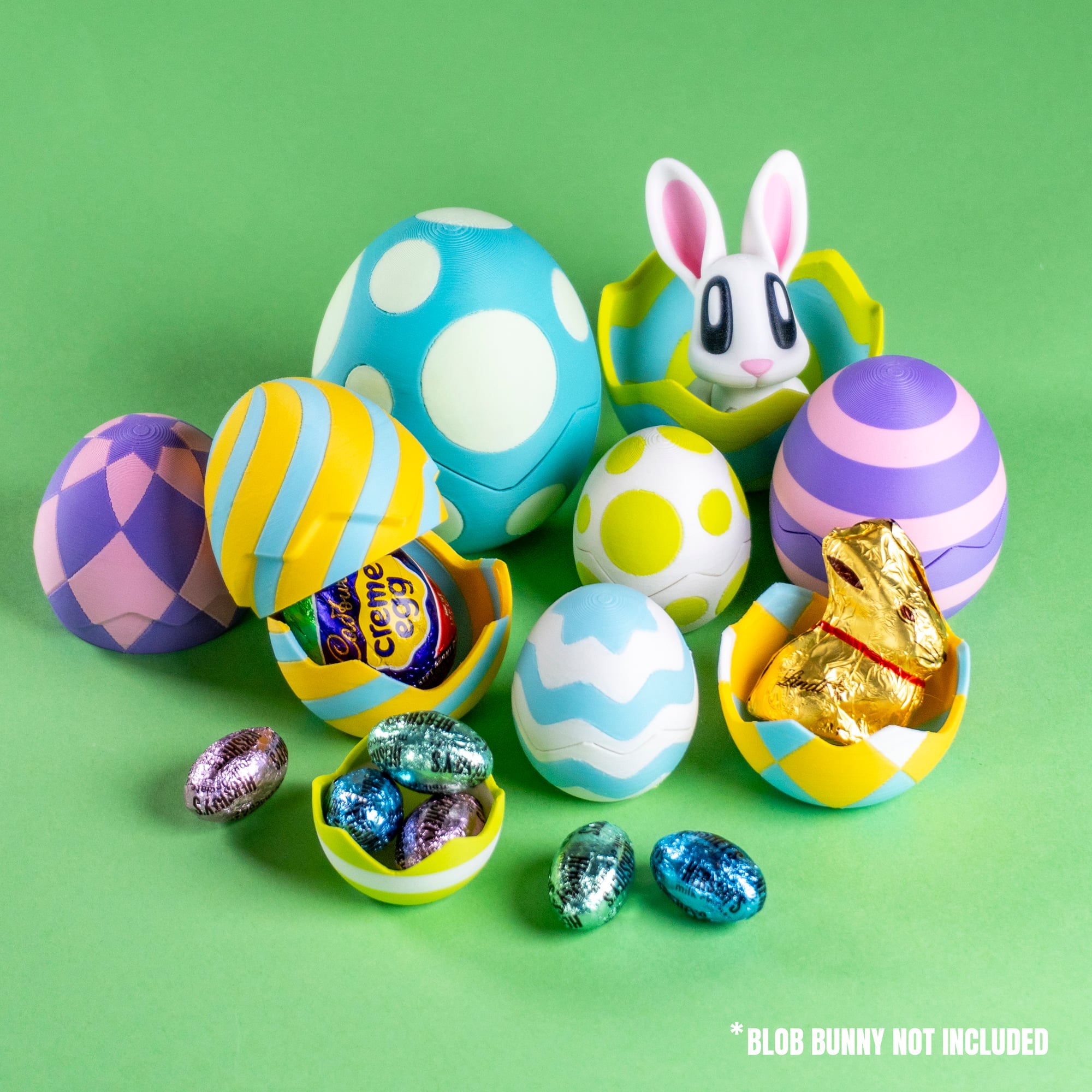 Blob Easter Eggs - Patterns For Multicolor Printers 3d model