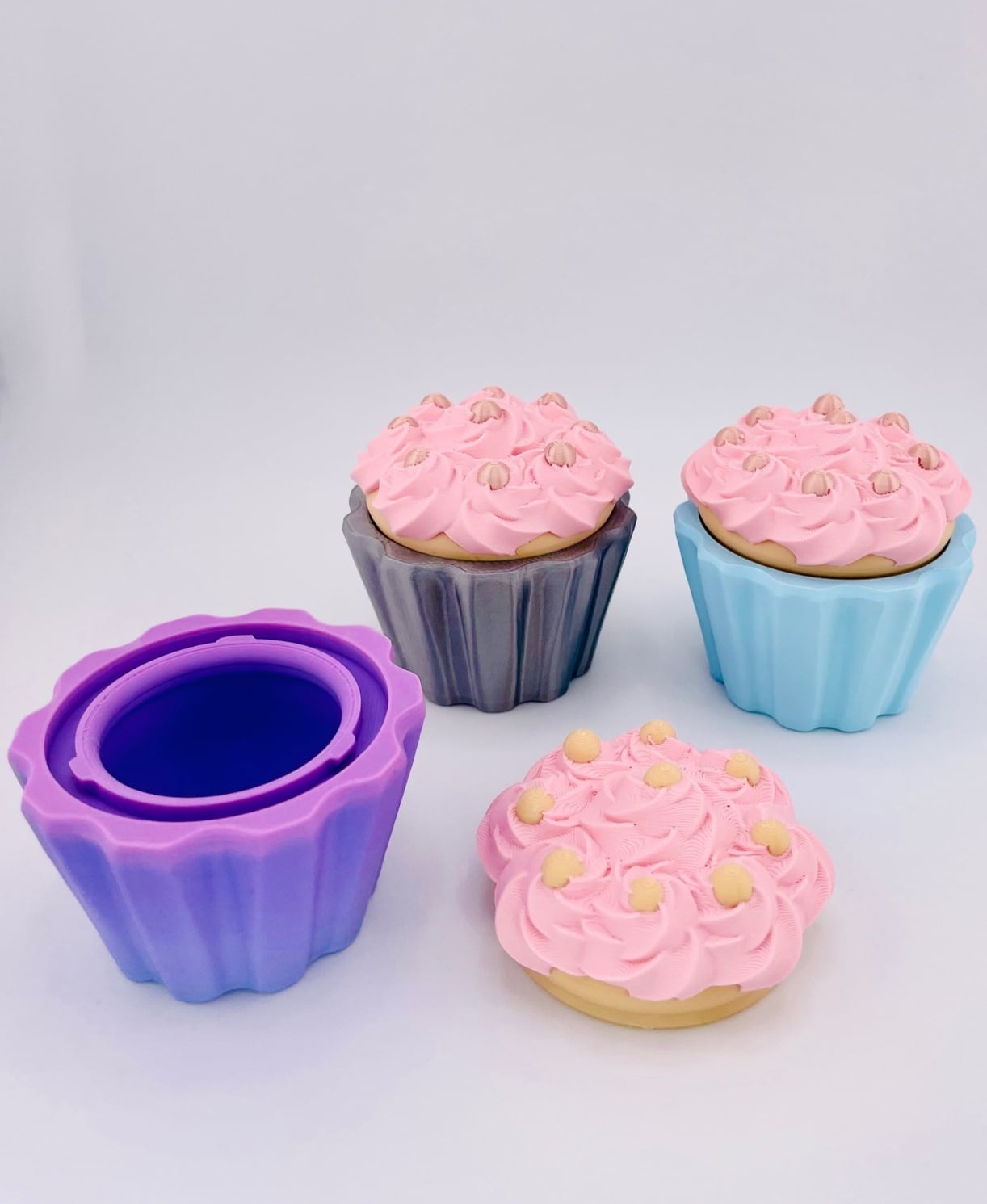 Cupcake Container -Round Sprinkles 3d model