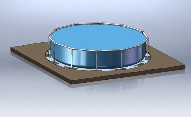 Intex 12'x30" Prism Frame Pool ASSY 3d model