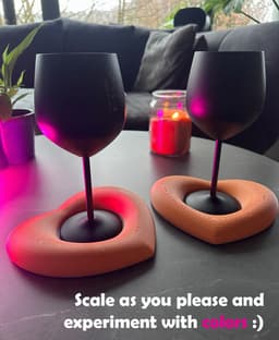 Heart Shaped Coaster Valentines 3d model