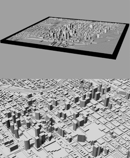 SAN DIEGO, Skyline 3d map 3d model