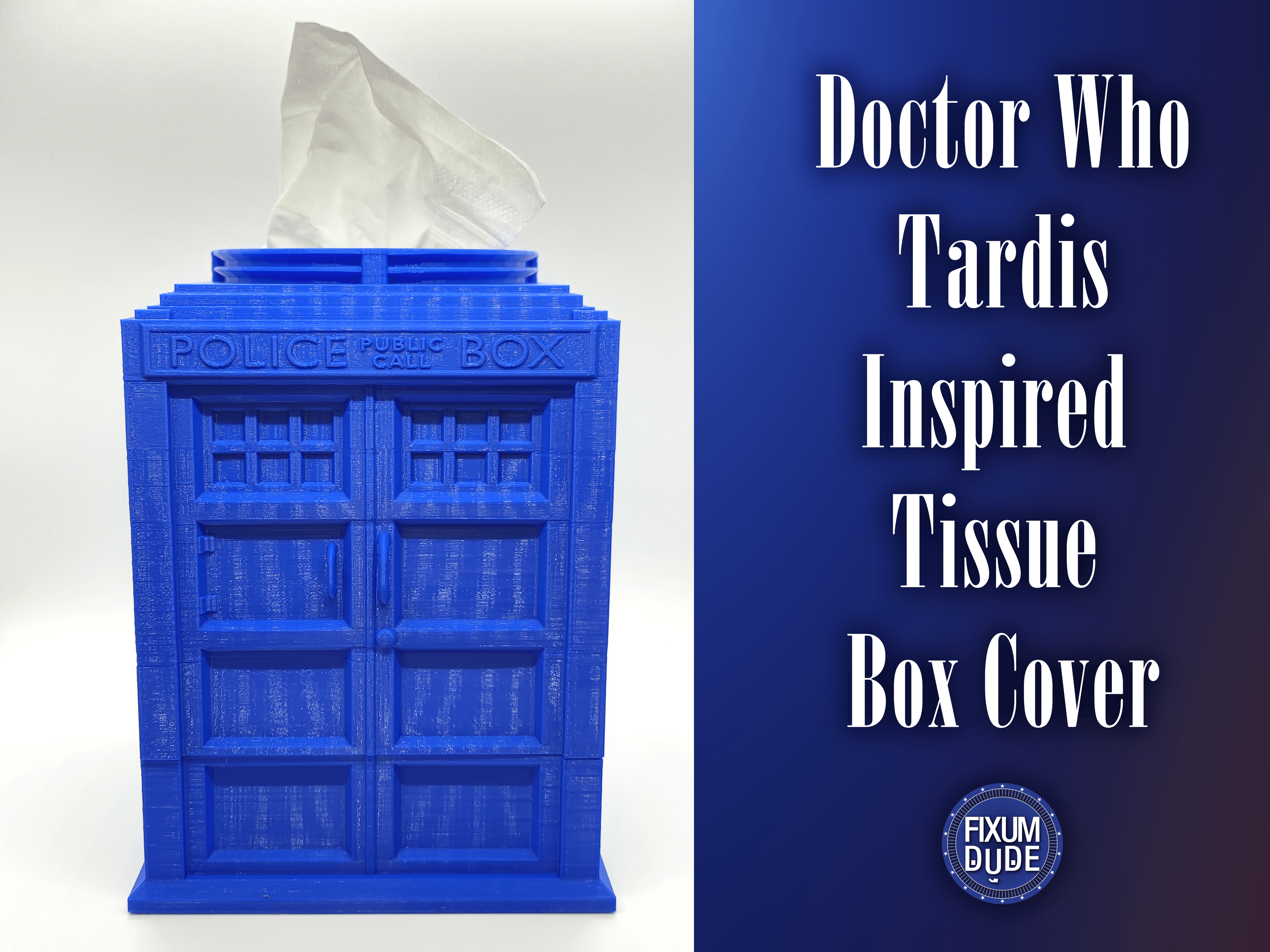 Doctor Who Tardis Tissue Box Cover 3d model