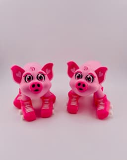 Pig Roller Skate Flexi 3d model