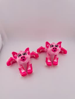 Pig Roller Skate Flexi 3d model