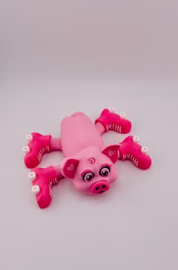 Pig Roller Skate Flexi 3d model