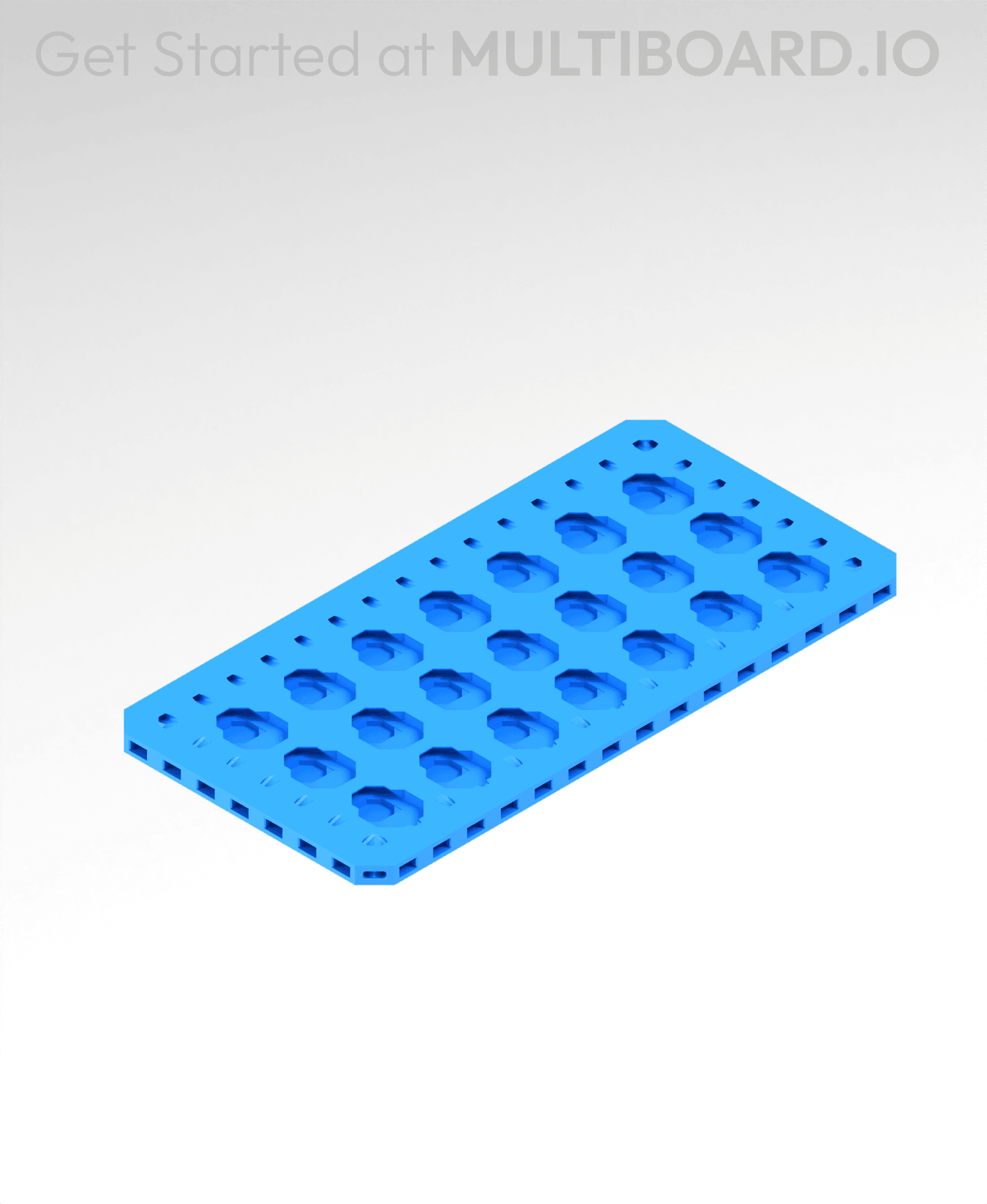 8x4 MU - Point Hole MU - MultiBoard Plate 3d model
