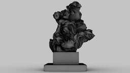 Drapery in Motion Marble Sculpture 3d model