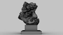 Drapery in Motion Marble Sculpture 3d model