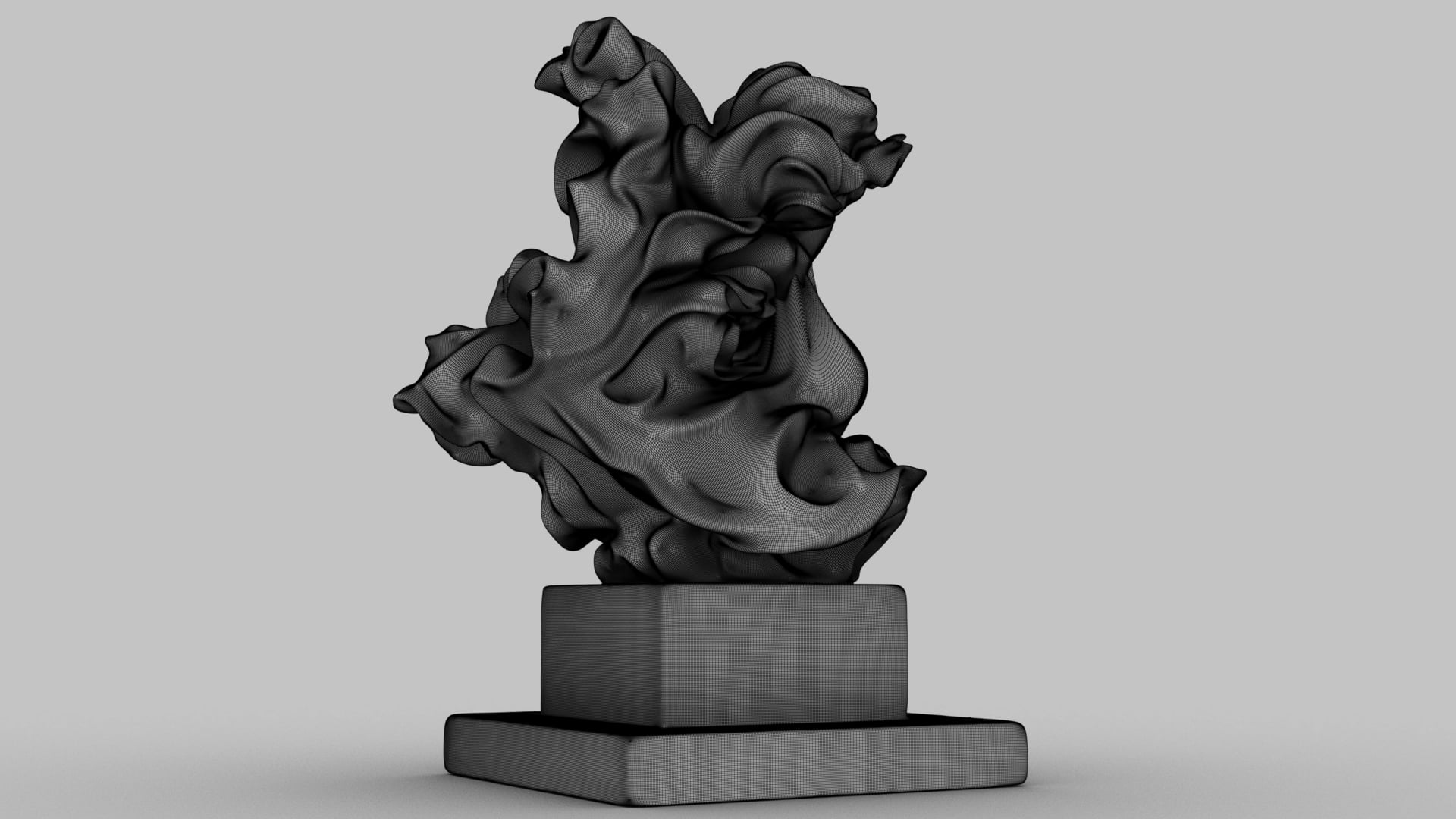 Drapery in Motion Marble Sculpture 3d model