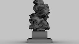 Drapery in Motion Marble Sculpture 3d model