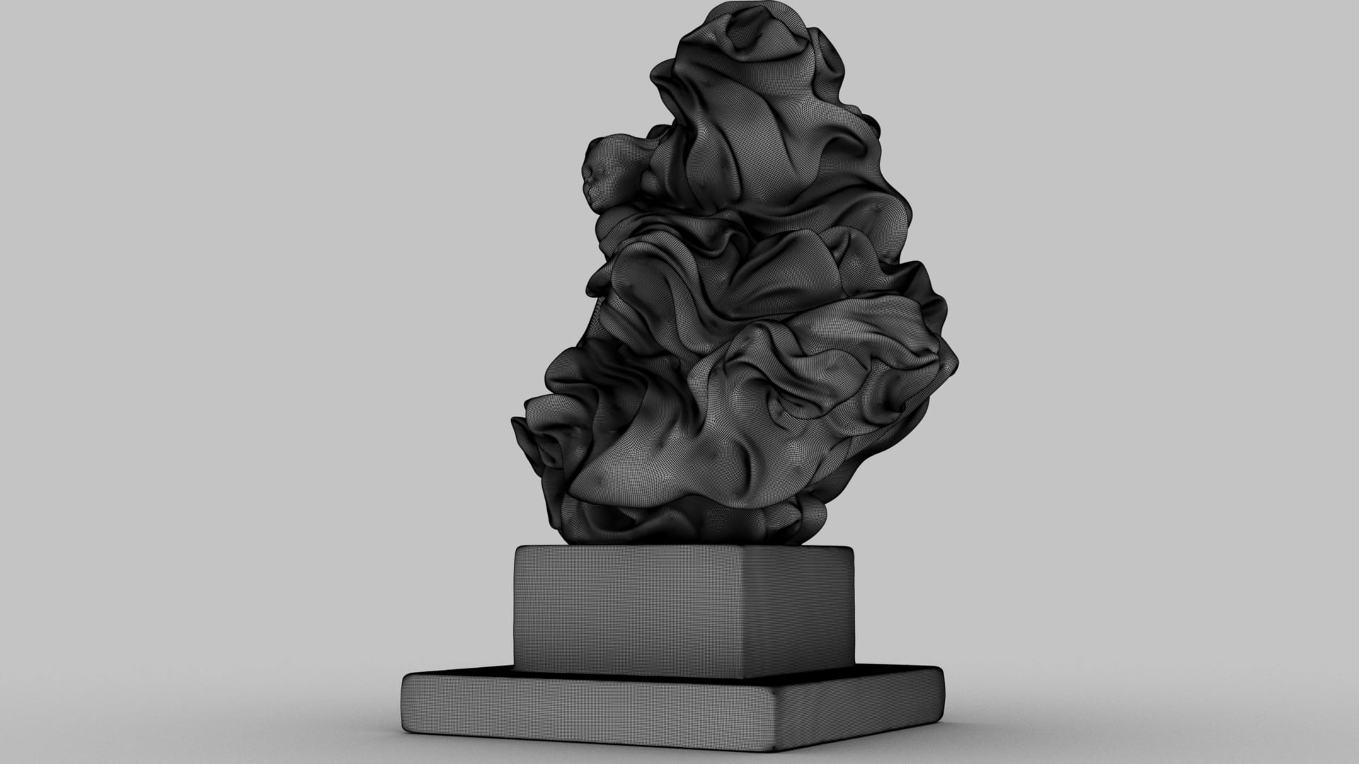 Drapery in Motion Marble Sculpture 3d model
