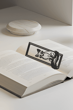 Fox Bookmark, Gift Idea 3d model