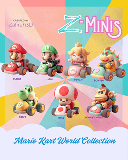 Z-MINIS MARIO KART WORLD COLLECTION 3d model