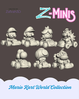 Z-MINIS MARIO KART WORLD COLLECTION 3d model