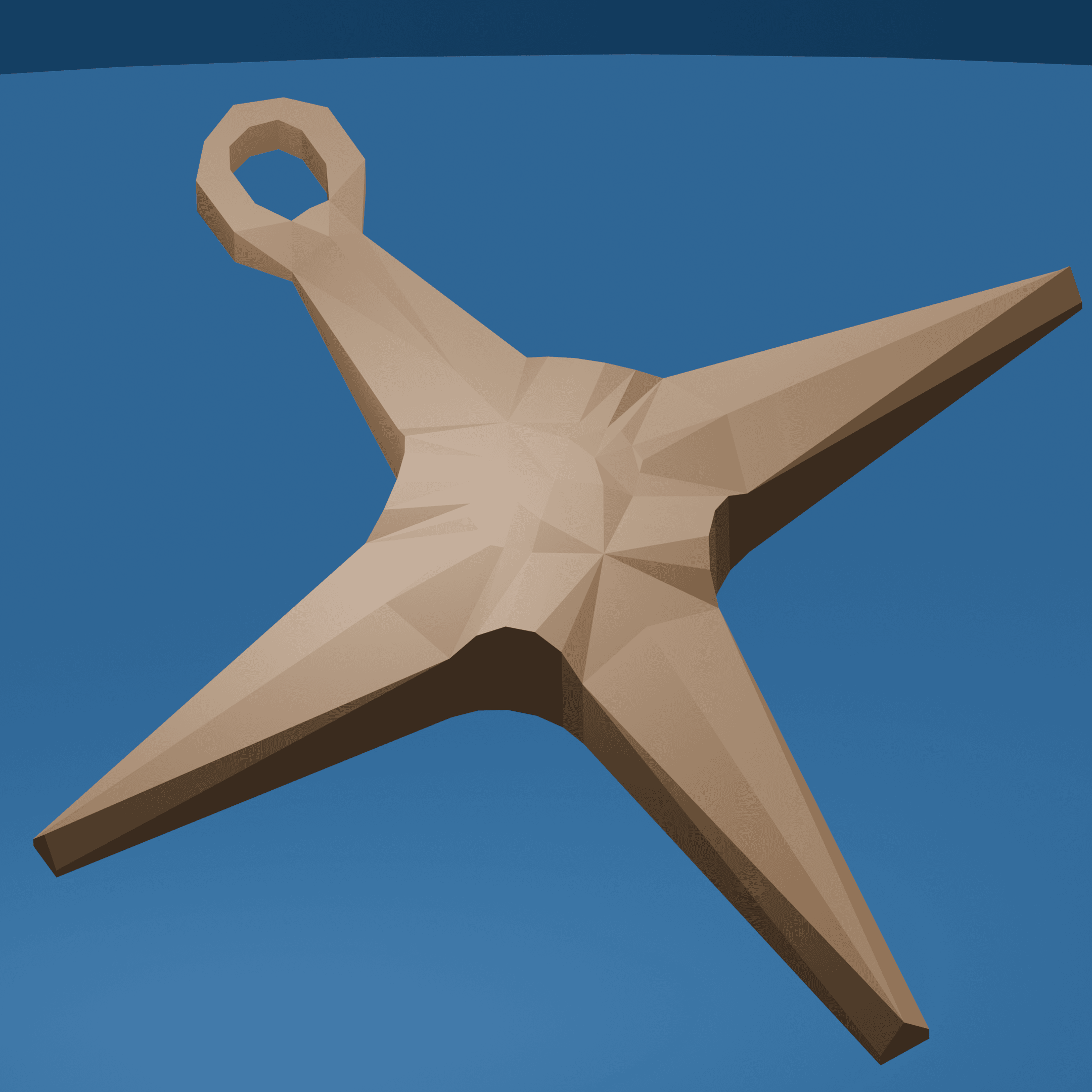 Star Shaped Christmas Ornament v2 3d model
