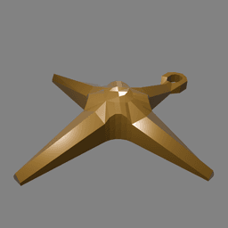 Star Shaped Christmas Ornament v2 3d model