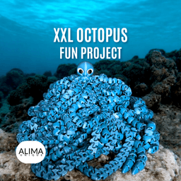 XXL Octopus - Fun Project / Support free / Ultra long 3d model