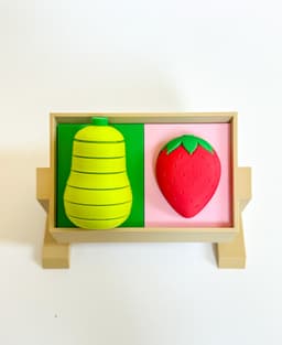 Mini Fruit Stand with Inserts for Fruit Fidgets 3d model