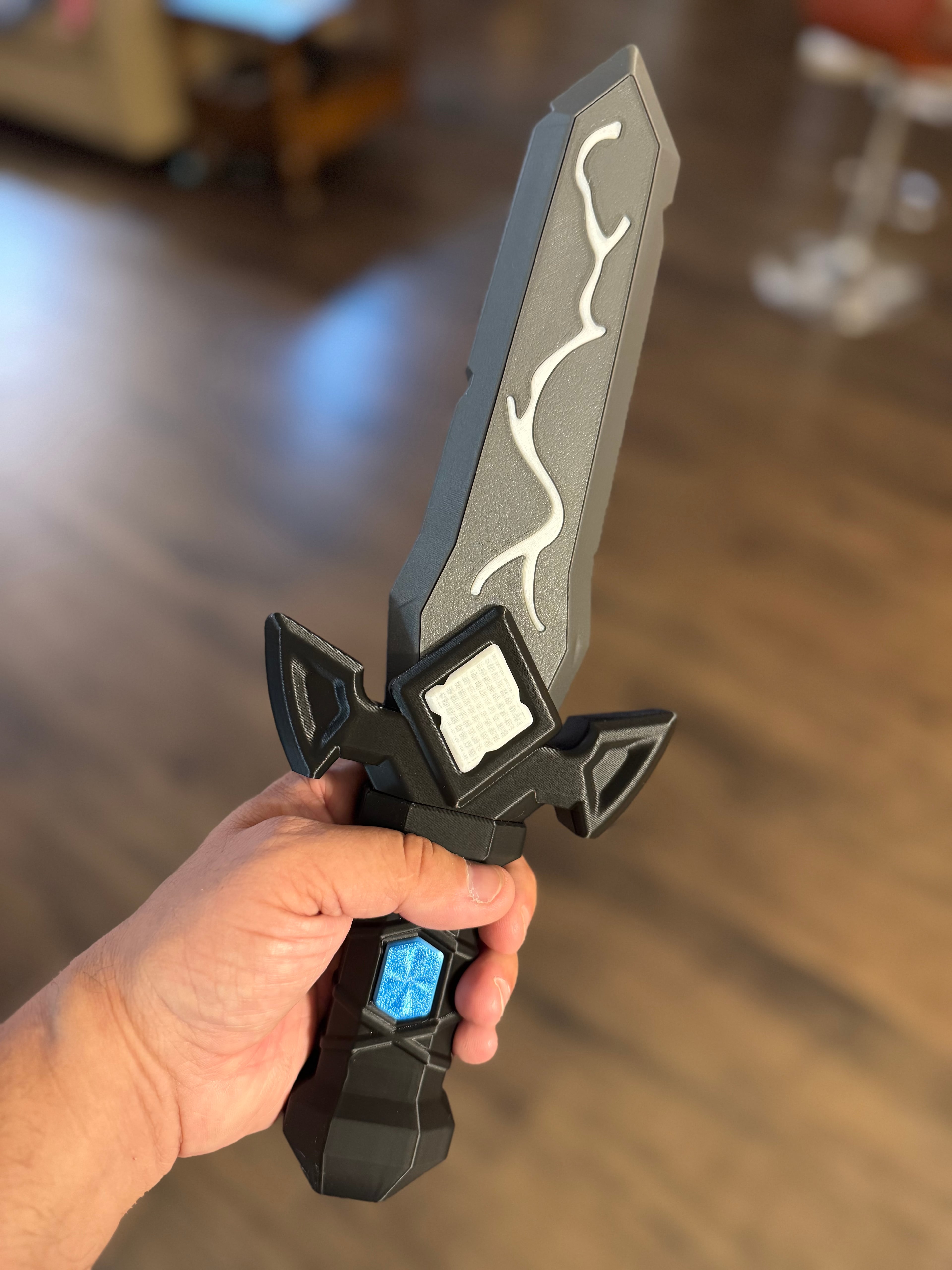 Excellent model! Printed using Ziro brand glow-in-the-dark blue filament.