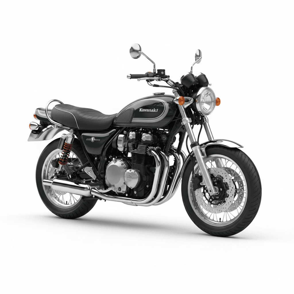Kawasaki W650 Retro Classic Motorcycle 3d model