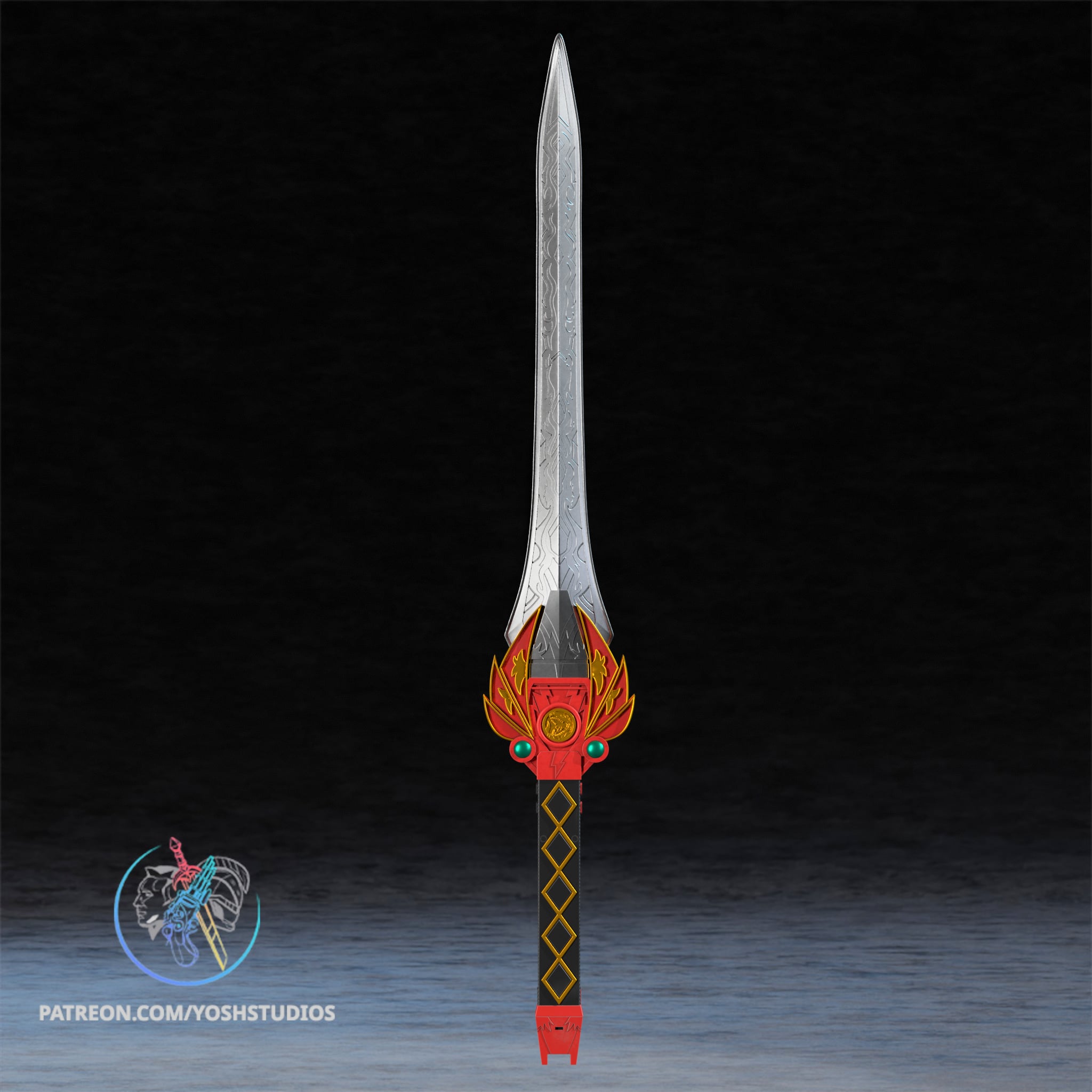 Red Sword 3D Printer STL File 3d model