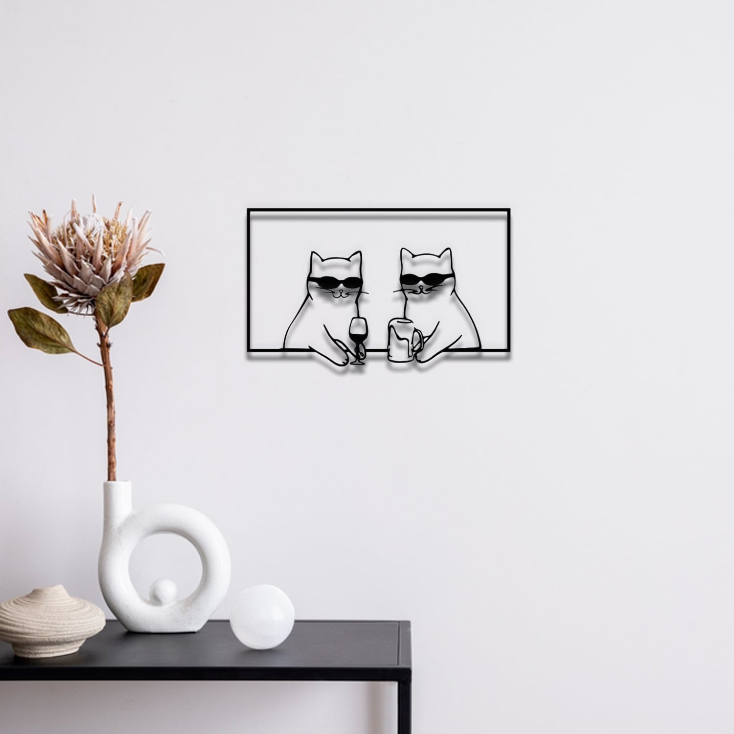 Cat Friends Wall Art 3d model