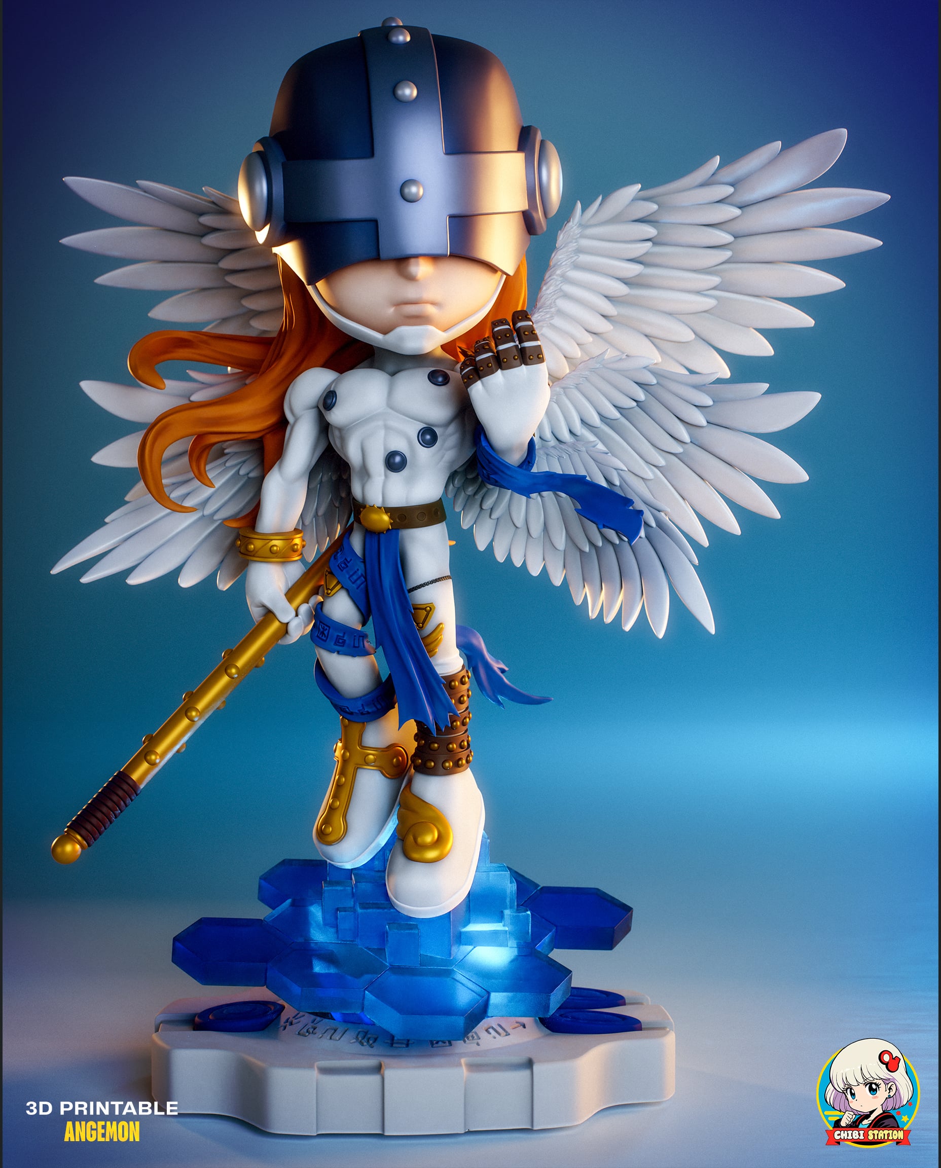 Angemon Digimon Chibi - Premium Collectible 3d model