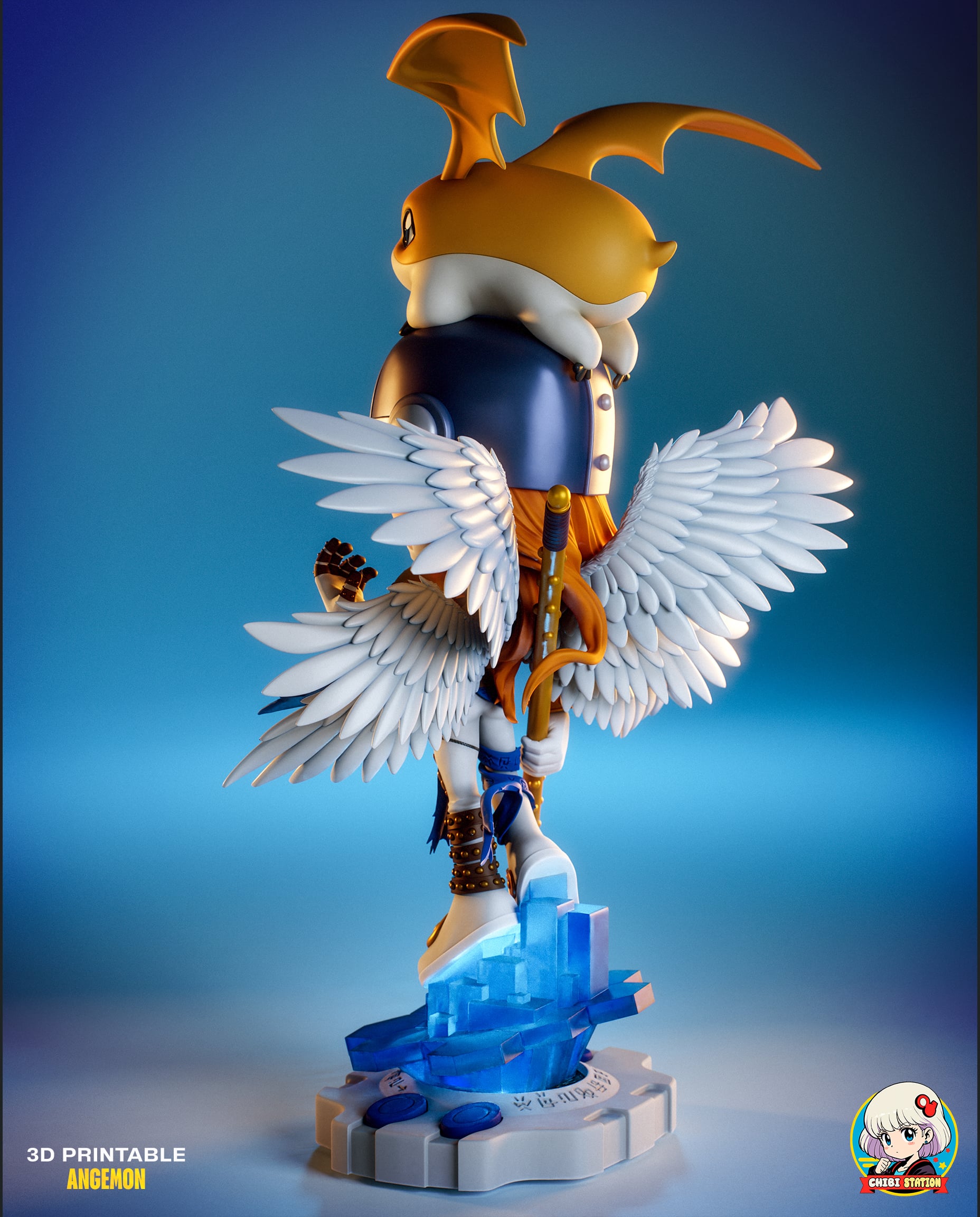 Angemon Digimon Chibi - Premium Collectible 3d model