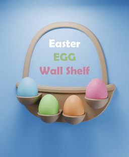 Easter Basket Wall Shelf 3d model
