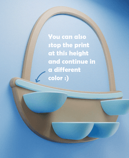 Easter Basket Wall Shelf 3d model