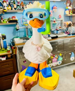 Snorkel and Flippers Goose Gear for Porch Goose 3d model