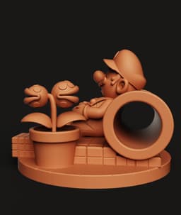 Sleeping Mario Multi-Color 3MF | Gaming Art | Bambu Ready 3d model
