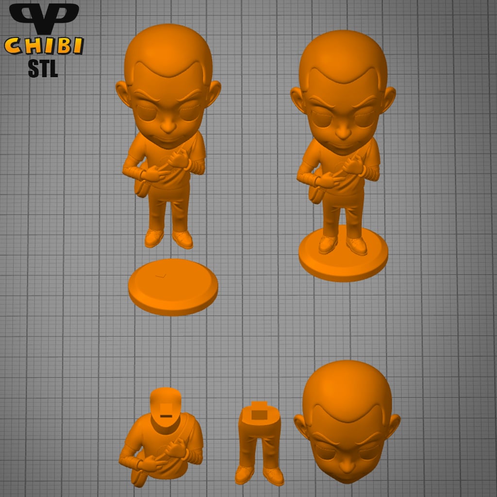 Sheldon Cooper Chibi STL for 3D Printing ChibiSTL 3DXM 3d model