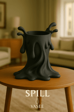 Candle-shaped vase art organizer for warm light 3d model