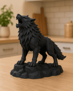 Black Dire Wolf STL 3d model