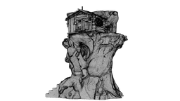 Abstract Sculpture - House Inside the Head 3d model
