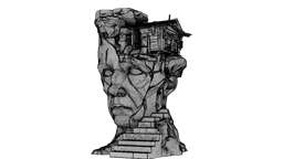 Abstract Sculpture - House Inside the Head 3d model